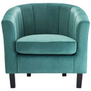 Jamal Channel Tufted Performance Velvet Armchair
