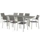 Avalynn 9 Piece Outdoor Patio Aluminum Dining Set