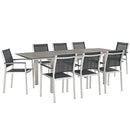 Avalynn 9 Piece Outdoor Patio Aluminum Dining Set