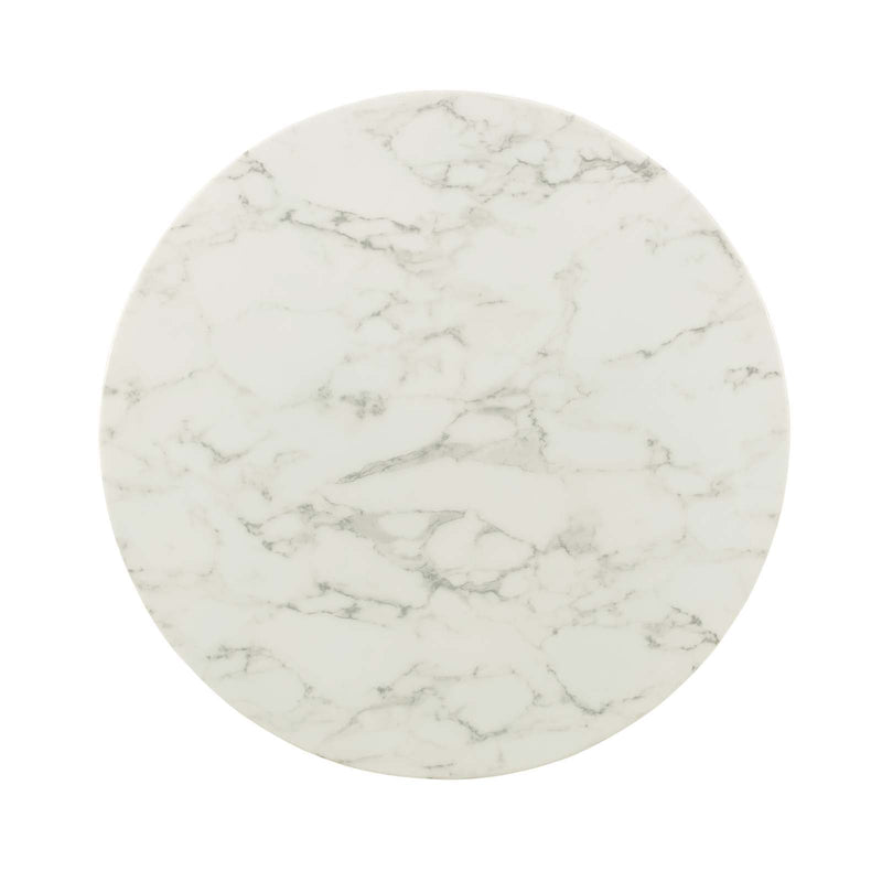 Fallon 36" Round Artificial Marble Dining Table