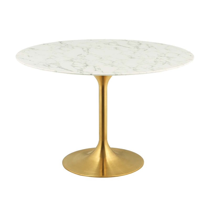 Fallon 47" Round Artificial Marble Dining Table