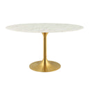 Fallon 54" Oval Artificial Marble Dining Table