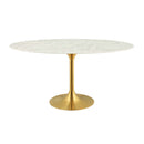 Fallon 47" Oval Artificial Marble Dining Table