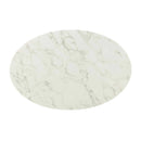 Lina 42" Oval-Shaped Artifical Artificial Marble Coffee Table