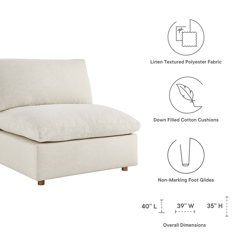Liberty Down Filled Overstuffed Armless Chair