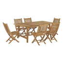 Nayeli 7 Piece Outdoor Patio Teak Dining Set