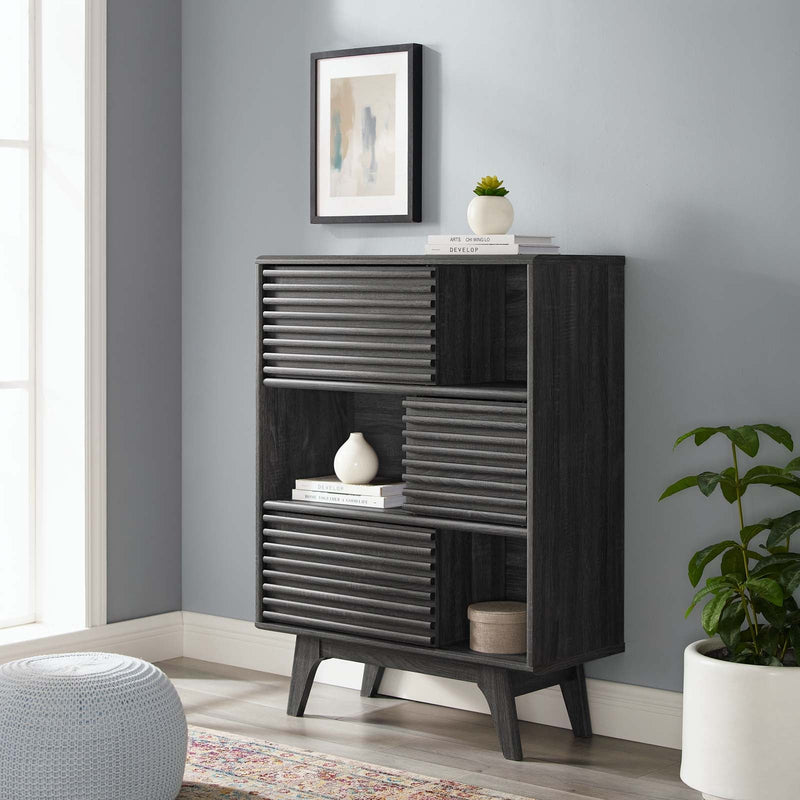 Allyson Three-Tier Display Storage Cabinet Stand