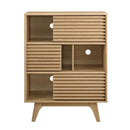 Allyson Three-Tier Display Storage Cabinet Stand