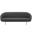 Artemis Vertical Curve Back Fabric Sofa