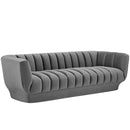 Cayson Vertical Channel Tufted Performance Velvet Sofa