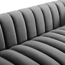 Cayson Vertical Channel Tufted Performance Velvet Sofa
