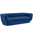 Cayson Vertical Channel Tufted Performance Velvet Sofa