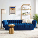 Cayson Vertical Channel Tufted Performance Velvet Sofa