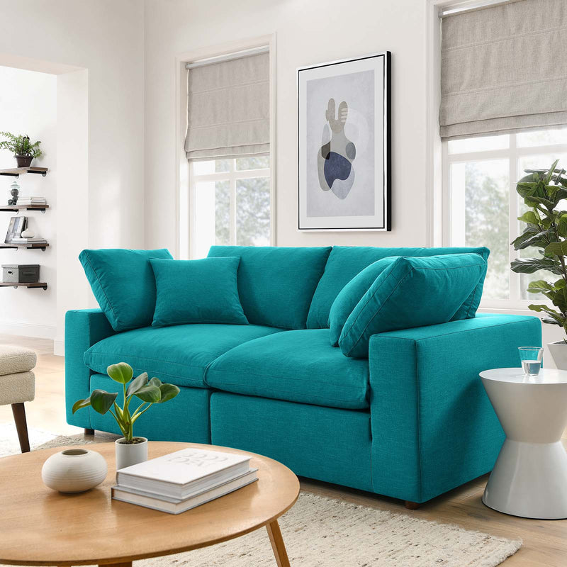 Liberty Down Filled Overstuffed 2 Piece Sectional Sofa Set