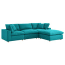 Liberty Down Filled Overstuffed 4 Piece Sectional Sofa Set