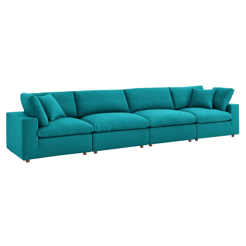 Liberty Down Filled Overstuffed 4 Piece Sectional Sofa Set