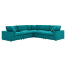 Liberty Down Filled Overstuffed 5 Piece 5-Piece Sectional Sofa