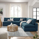 Liberty Down Filled Overstuffed 5-Piece Armless Sectional Sofa