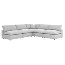 Liberty Down Filled Overstuffed 5-Piece Armless Sectional Sofa