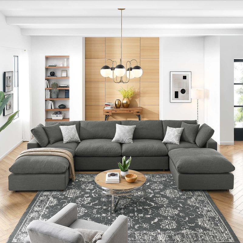 Liberty Down Filled Overstuffed 6-Piece Sectional Sofa