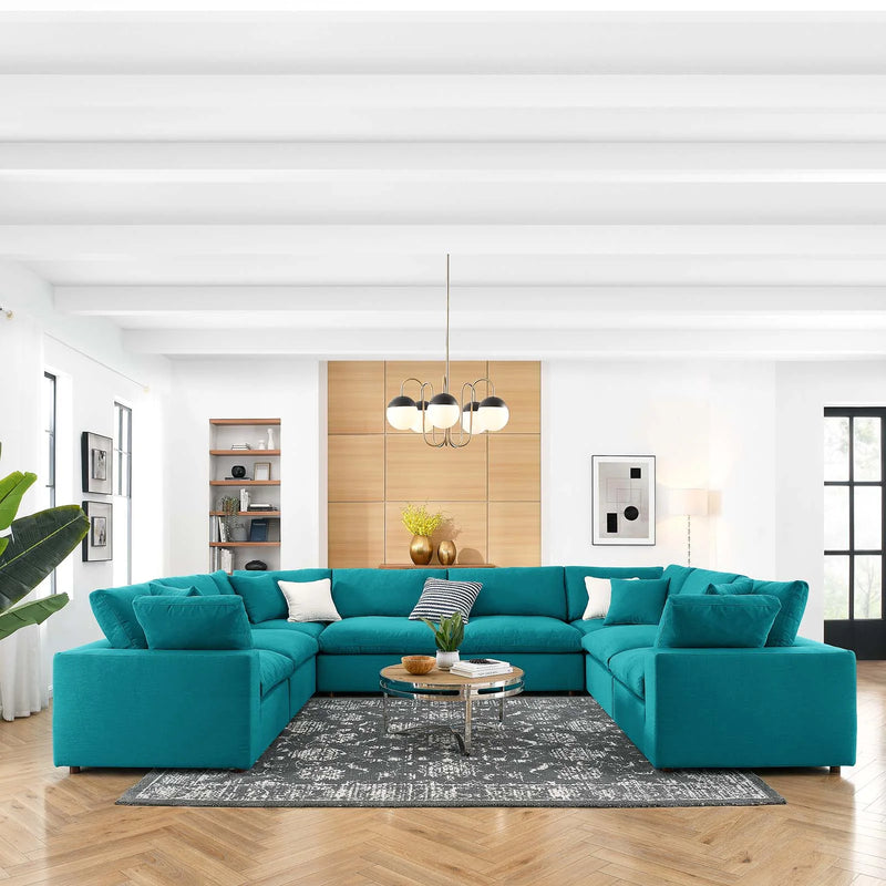 Liberty Down Filled Overstuffed 8-Piece Sectional Sofa