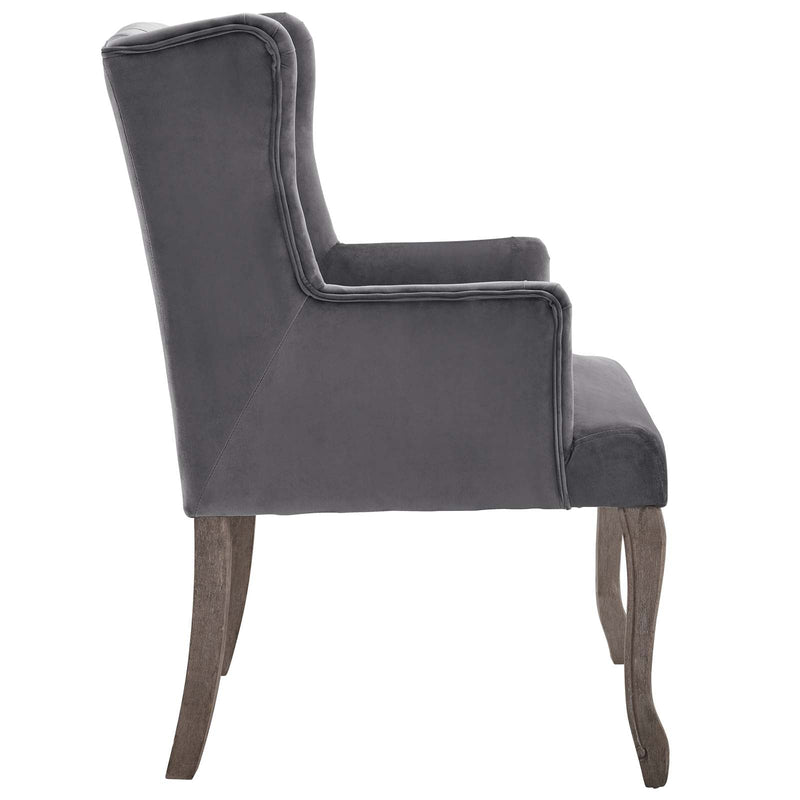 Bellamy French Vintage Dining Performance Velvet Armchair