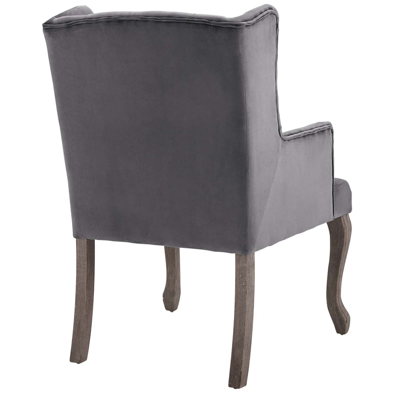 Bellamy French Vintage Dining Performance Velvet Armchair
