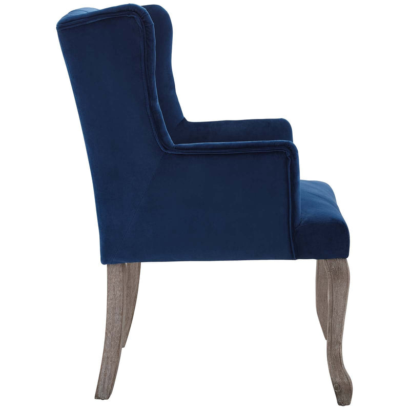 Bellamy French Vintage Dining Performance Velvet Armchair
