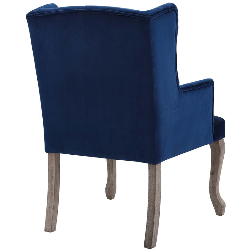 Bellamy French Vintage Dining Performance Velvet Armchair