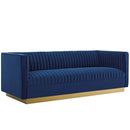 Jimmy Vertical Channel Tufted Performance Velvet Sofa