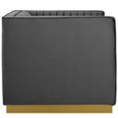 Jimmy Vertical Channel Tufted Accent Performance Velvet Armchair