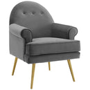 Dominik Tufted Button Accent Performance Velvet Armchair