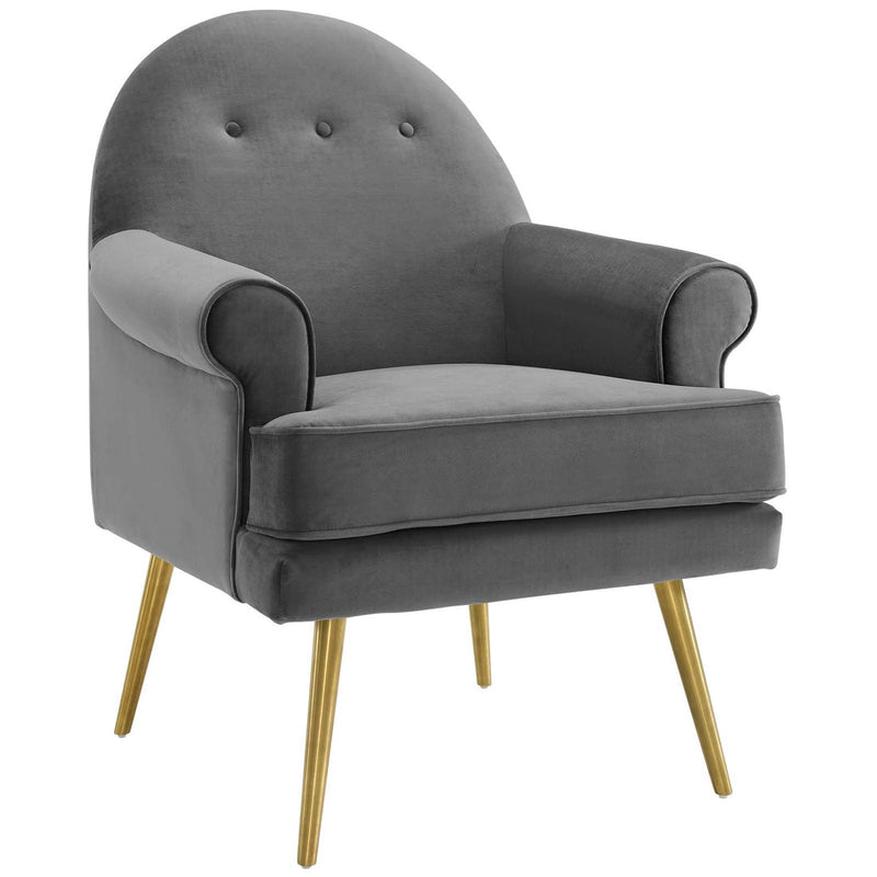 Dominik Tufted Button Accent Performance Velvet Armchair