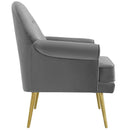 Dominik Tufted Button Accent Performance Velvet Armchair
