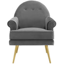 Dominik Tufted Button Accent Performance Velvet Armchair