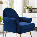 Dominik Tufted Button Accent Performance Velvet Armchair