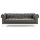 Jayda Tufted Button Upholstered Leather Chesterfield Sofa