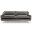 Kaiser 83.5" Stainless Steel Base Leather Sofa