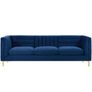 Lina Channel Tufted Performance Velvet Sofa