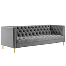 Georgia Tufted Button Performance Velvet Sofa