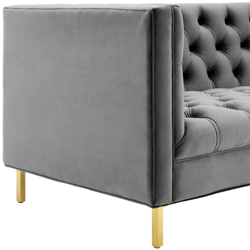 Georgia Tufted Button Performance Velvet Sofa