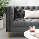 Georgia Tufted Button Performance Velvet Sofa