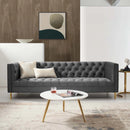 Georgia Tufted Button Performance Velvet Sofa