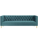 Georgia Tufted Button Performance Velvet Sofa
