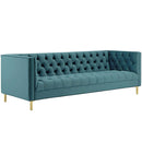 Georgia Tufted Button Performance Velvet Sofa