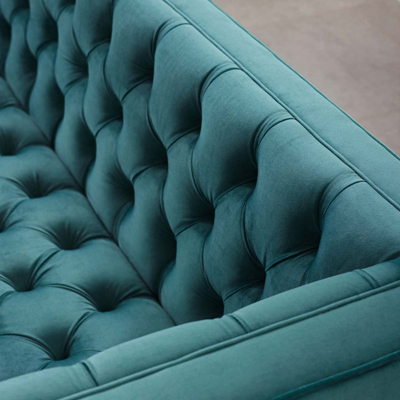 Georgia Tufted Button Performance Velvet Sofa