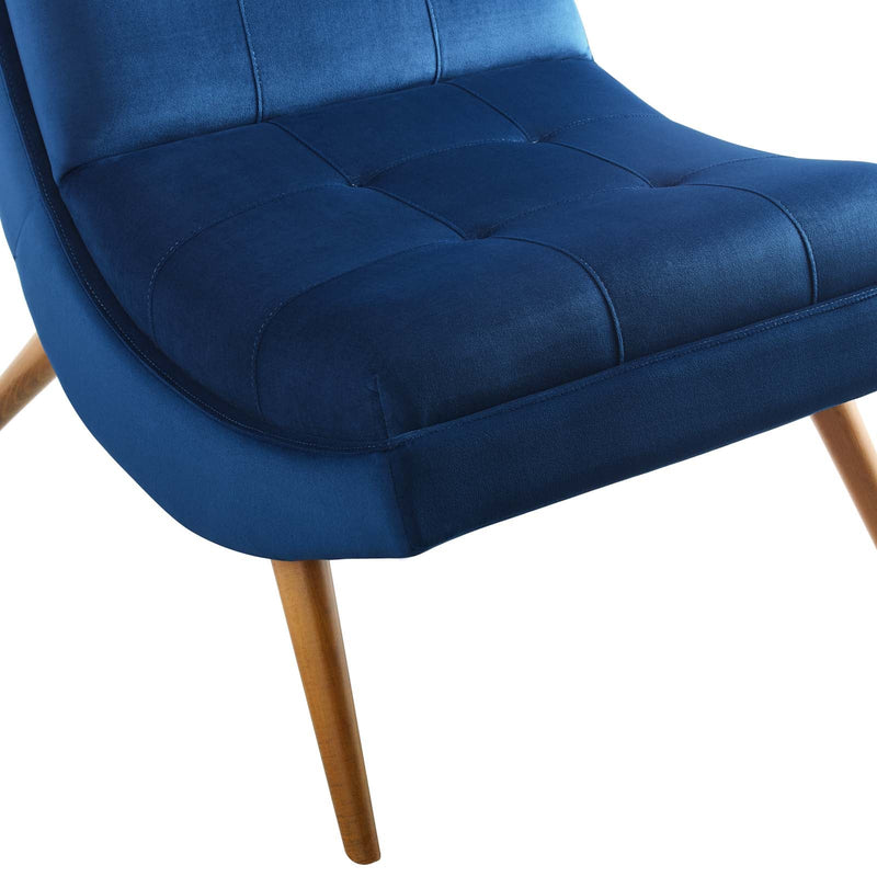 Raquel Upholstered Performance Velvet Lounge Chair and Ottoman Set