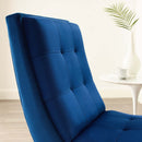 Raquel Upholstered Performance Velvet Lounge Chair and Ottoman Set
