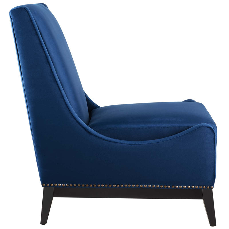 Greyson Accent Upholstered Performance Velvet Lounge Chair