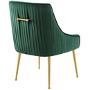 Avery Pleated Back Upholstered Performance Velvet Dining Chair